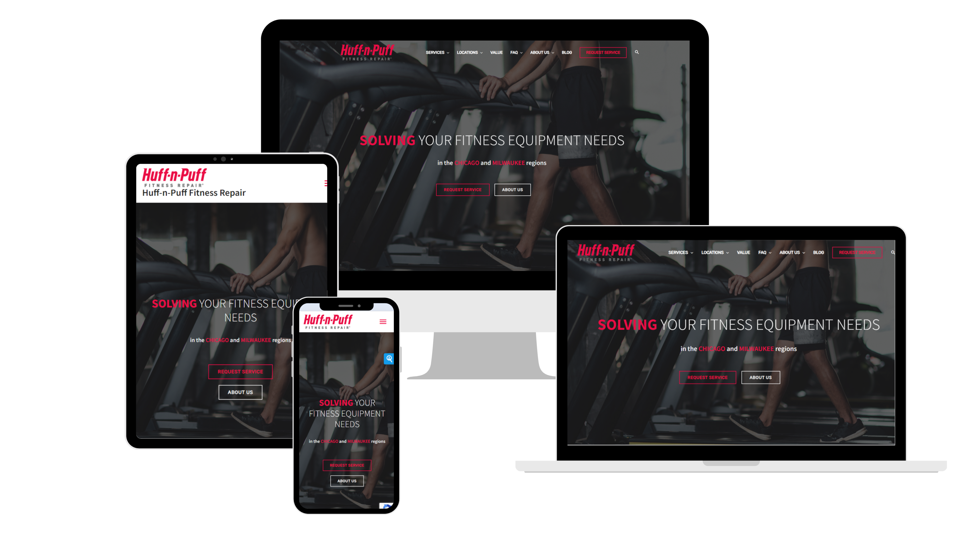 Website Design Service Naperville IL Huff N Puff Fitness Repair